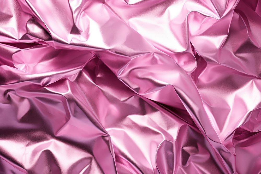  Pink foil texture backgrounds crumpled silk. AI generated Image by rawpixel.