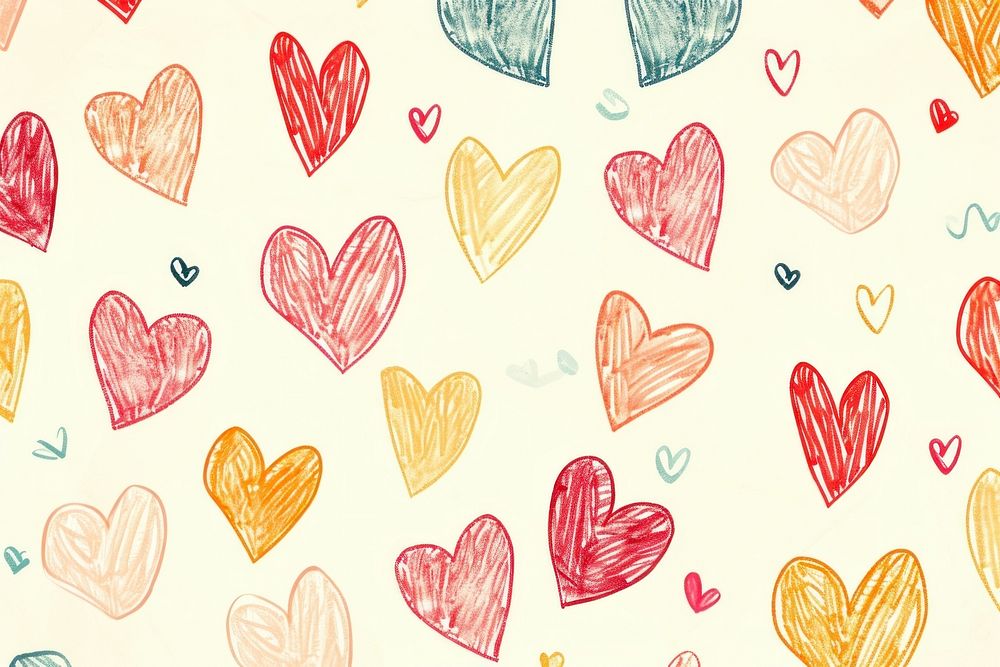 Cute hearts illustration drawing backgrounds illustrated.