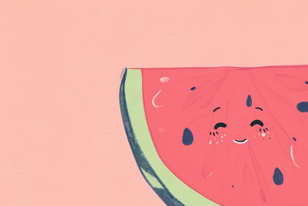 Cute watermelon illustration fruit plant food.