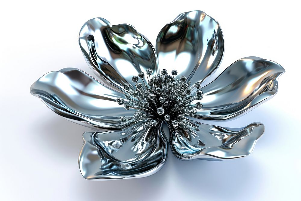 Jewelry diamond brooch flower.