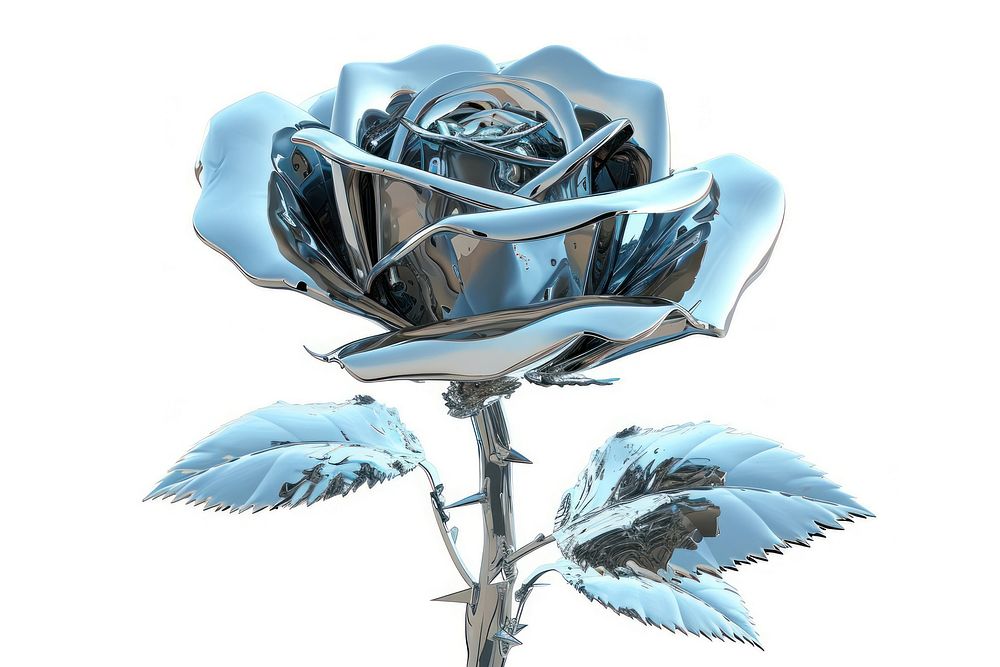 Flower rose plant metal.
