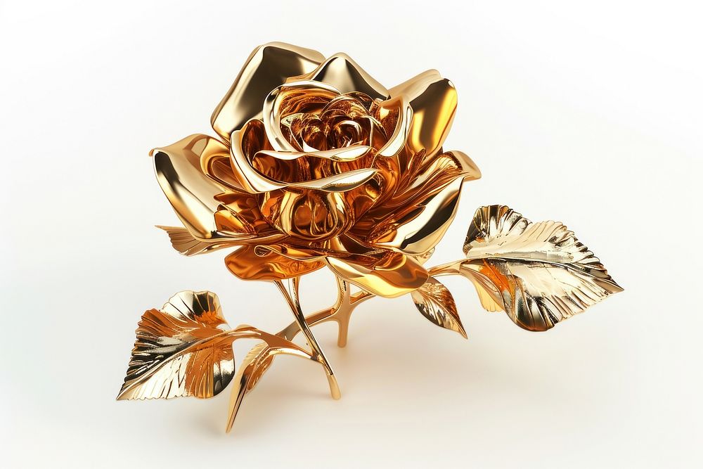 Jewelry flower brooch metal.