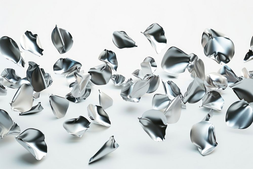 Jewelry silver metal petal.