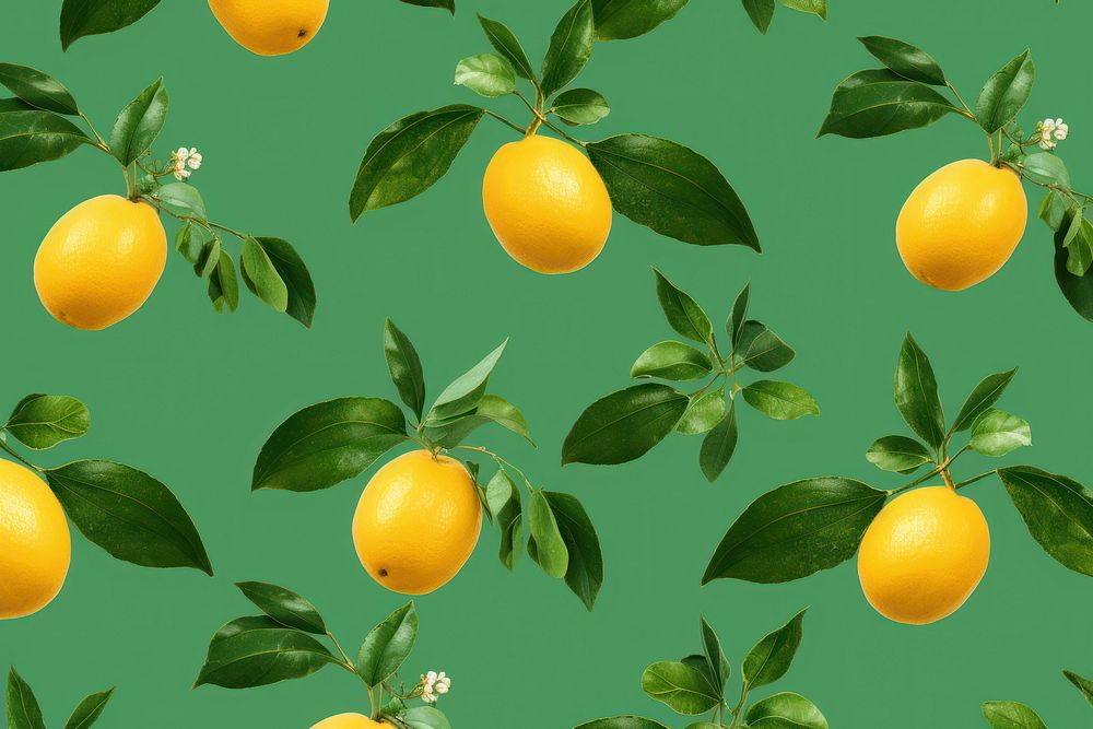  Lemon fruit pattern lemon backgrounds plant. AI generated Image by rawpixel.