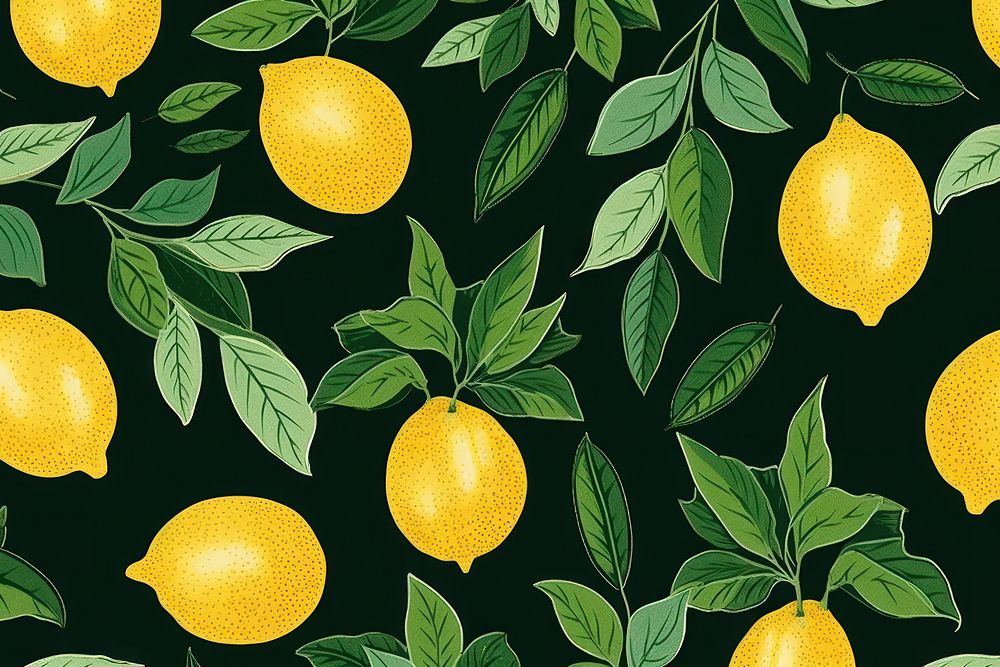  Lemon fruit pattern lemon backgrounds plant. 
