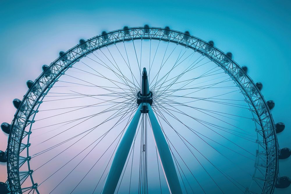 The London eye wheel architecture outdoors.