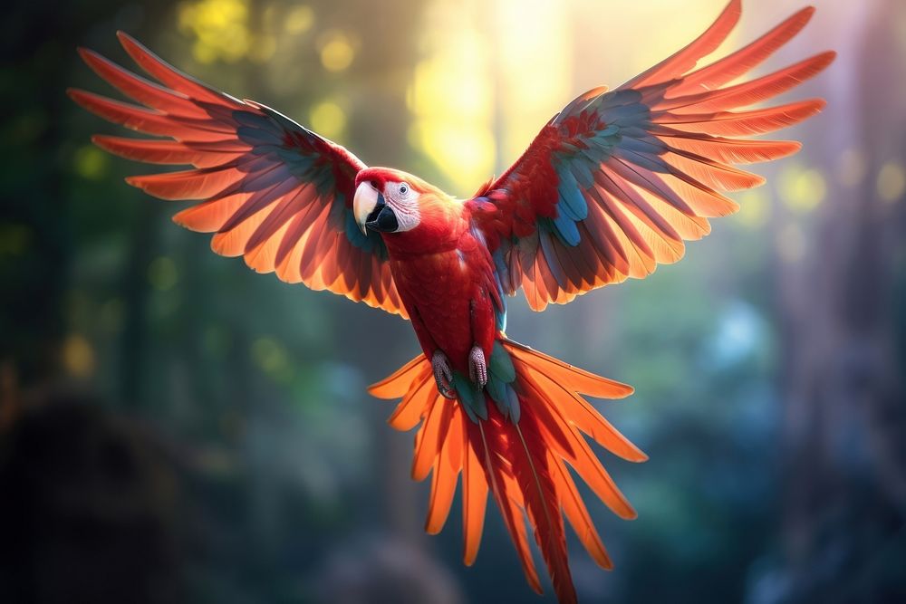 Parrot bird animal wing. AI generated Image by rawpixel.