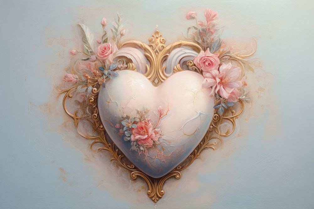Heart painting representation creativity.