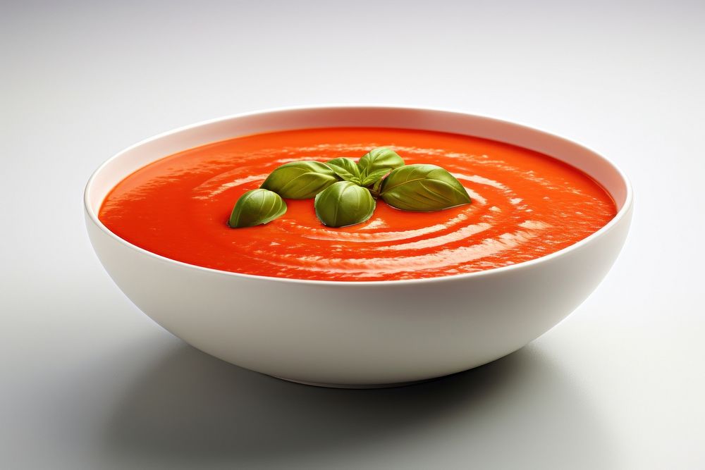 Tomato soup food bowl.
