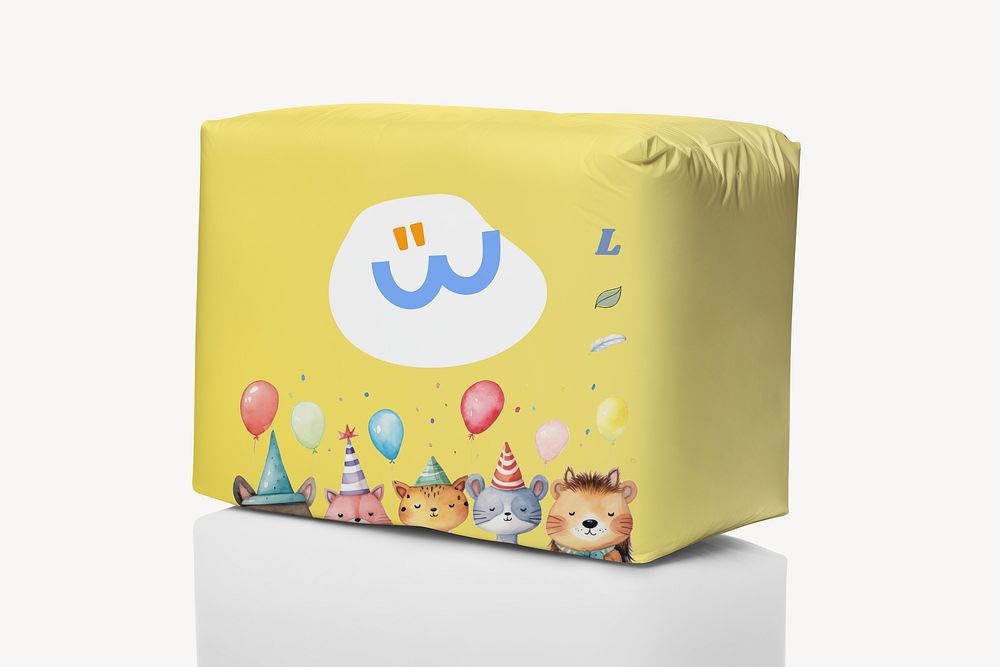 Cute baby diaper packaging