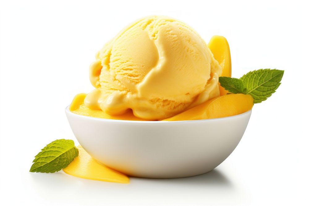 A mango ice-cream dessert plant food.