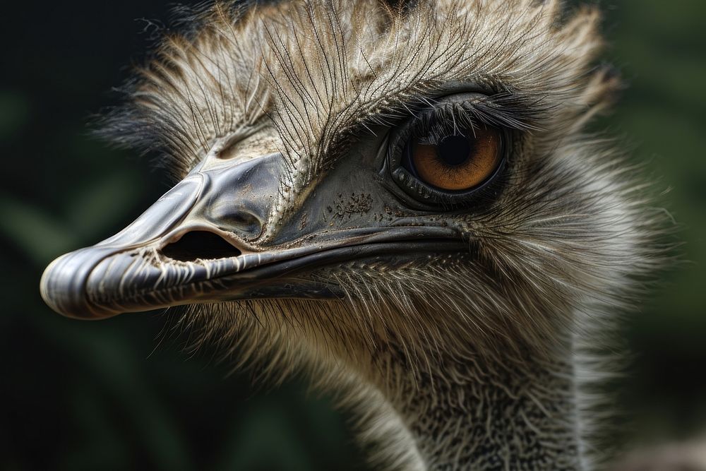 Ostrich bird animal beak. 