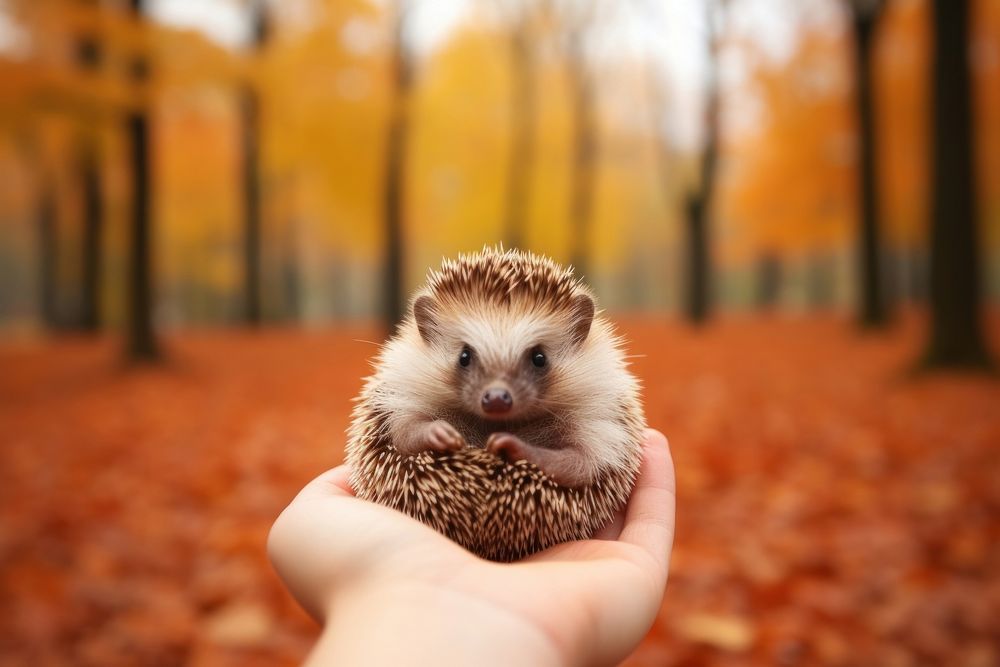 Hedgehog animal mammal hand.