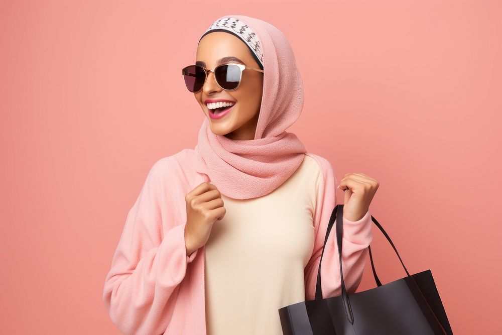 Handbag hijab scarf photo.