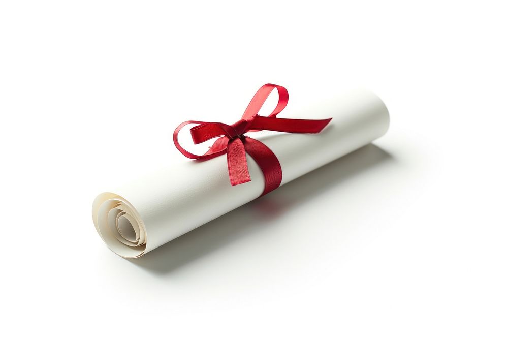 Diploma ribbon paper red.