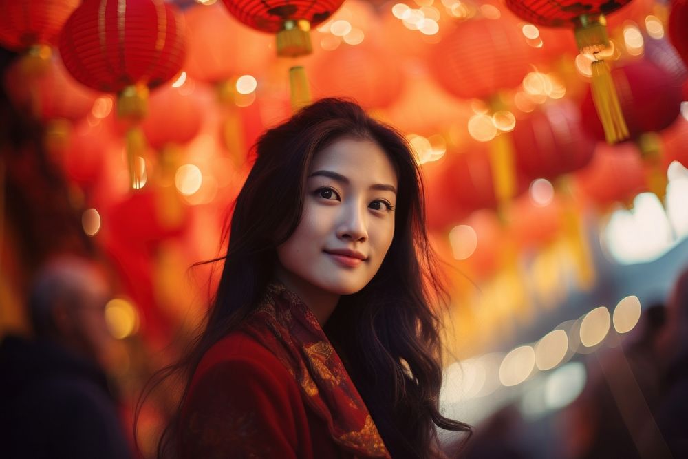 Chinese New Year celebration portrait adult.