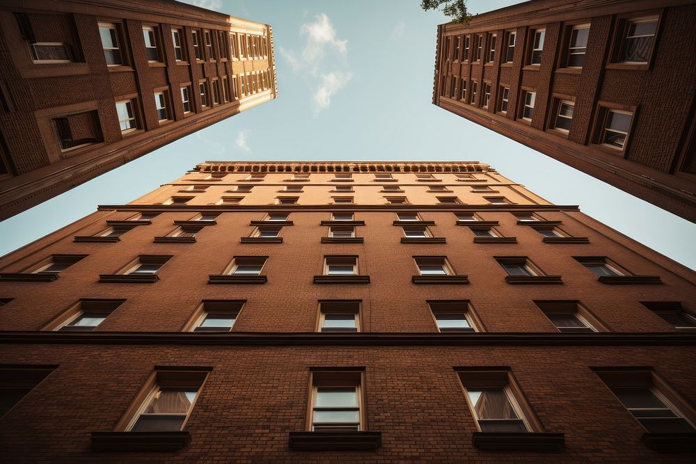 Older apartment building architecture outdoors brick. AI generated Image by rawpixel.