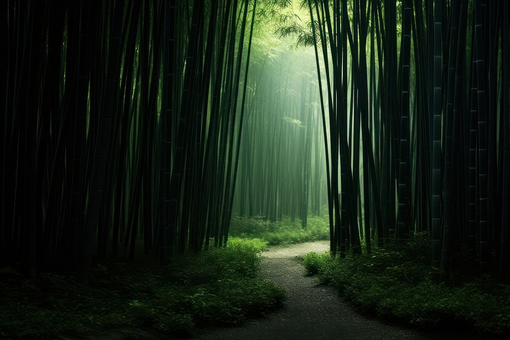  Nature bamboo landscape outdoors. AI generated Image by rawpixel.