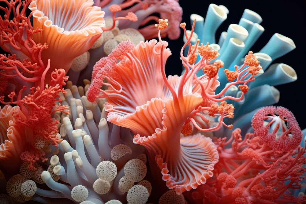 Corals sea nature pomacentridae.