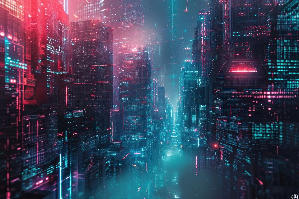 Cyberpunk abstract background architecture backgrounds metropolis.