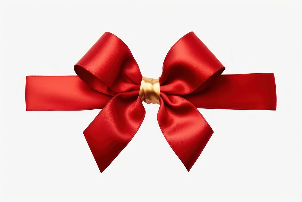 Bow ribbon gold red.