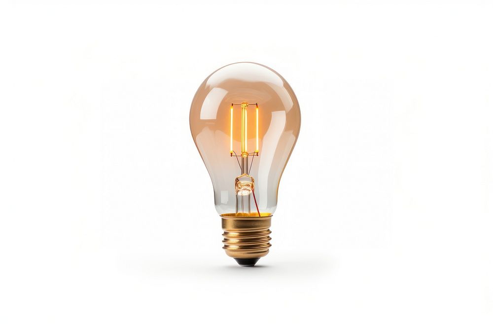 Light bulb lightbulb white background | Premium Photo Illustration