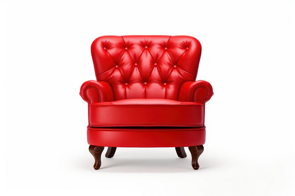 Modern chair furniture armchair white background.