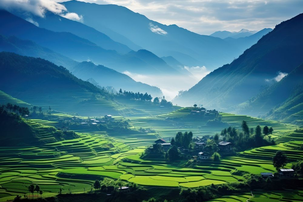 Sapa valley landscape outdoors nature.