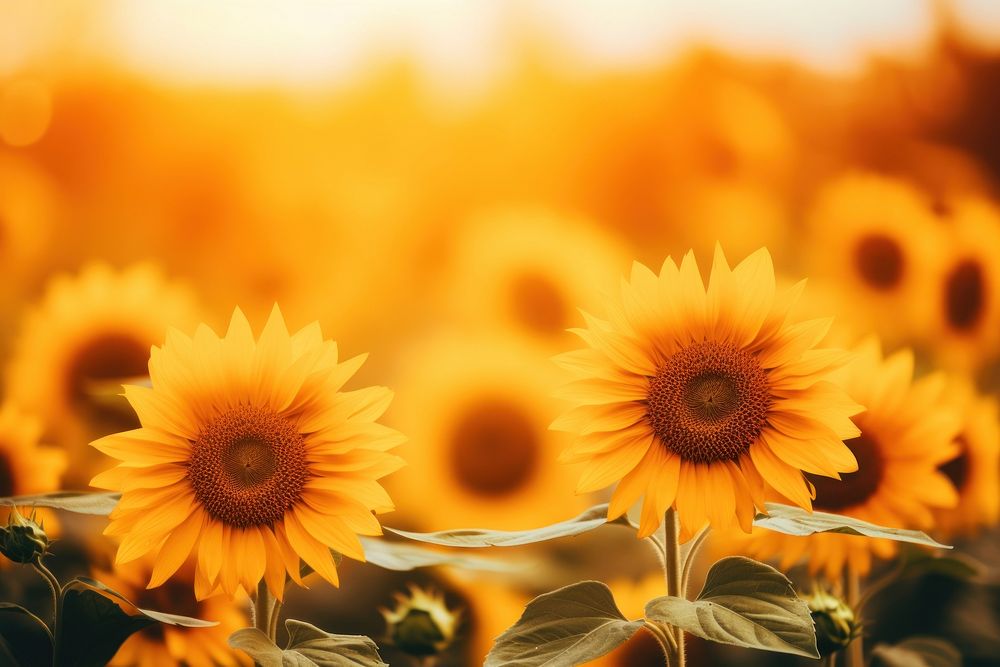 Nature sunflower backgrounds outdoors. AI generated Image by rawpixel.