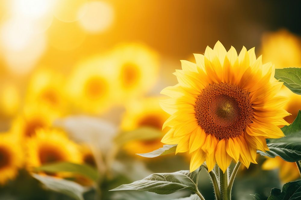  Nature sunflower outdoors blossom. AI generated Image by rawpixel.