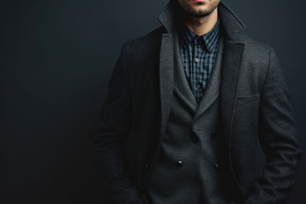 Men wear minimal fashionable portrait jacket blazer.