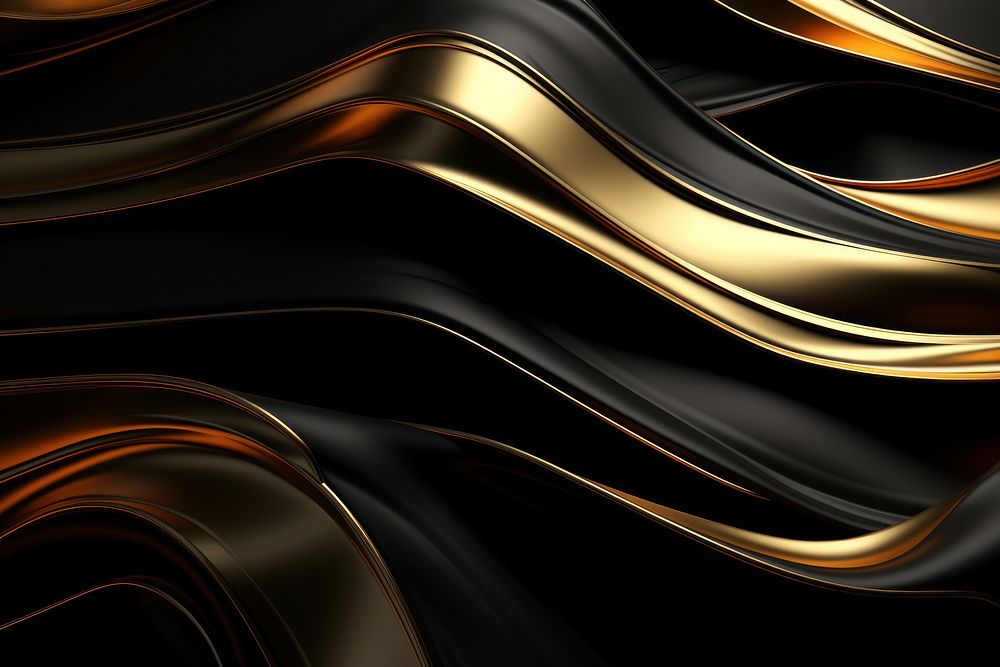  Black and gold background Three-dimensional backgrounds abstract. AI generated Image by rawpixel.