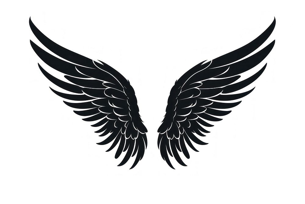 Wing symbol black bird. AI generated Image by rawpixel.