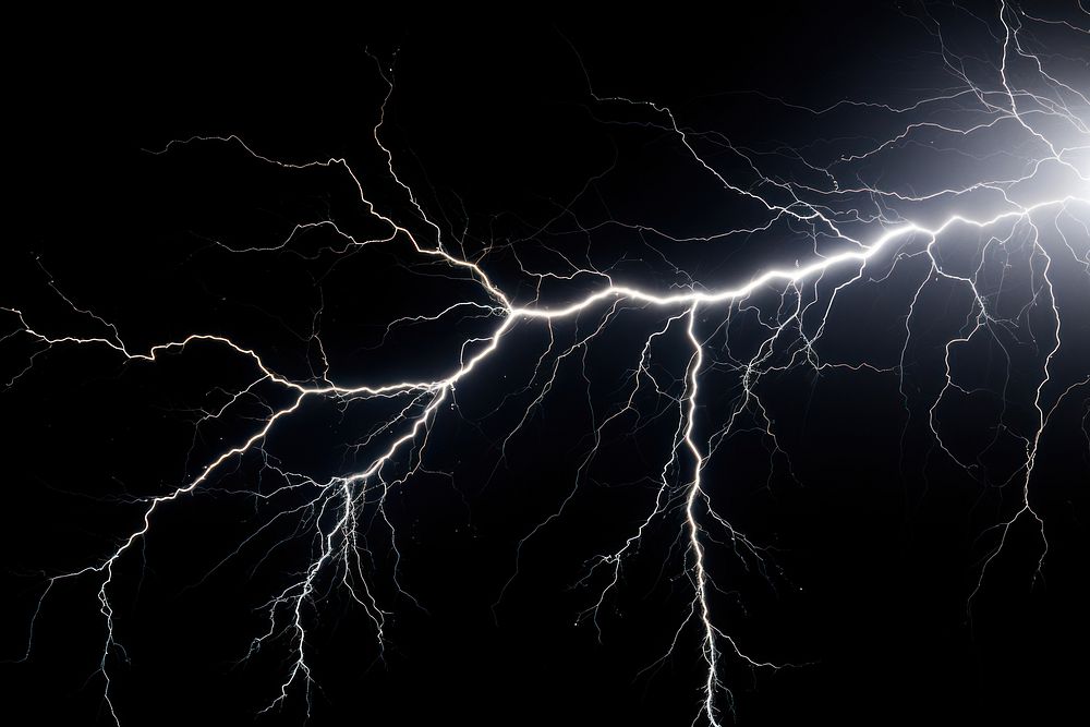  Black Background lightning thunderstorm backgrounds. AI generated Image by rawpixel.