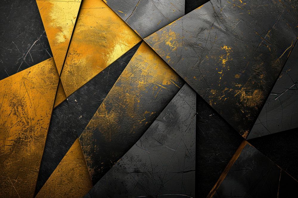 Geometric abstract background black gold backgrounds pattern.