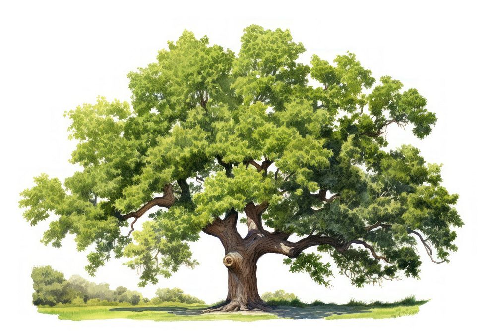  Oak tree plant green oak. AI generated Image by rawpixel.