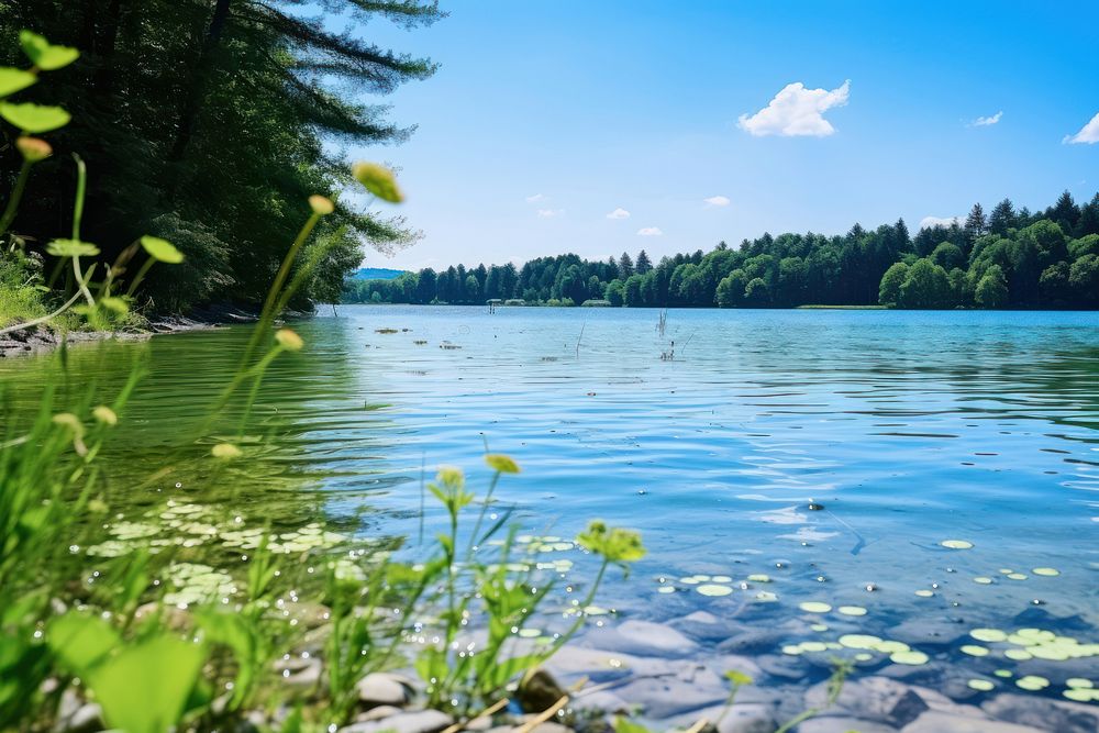 Outdoor lake summer outdoors landscape nature.