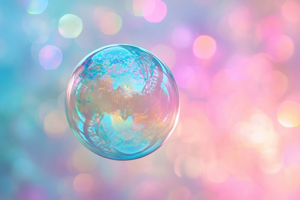 Pastel holographic bubble abstract background backgrounds sphere.