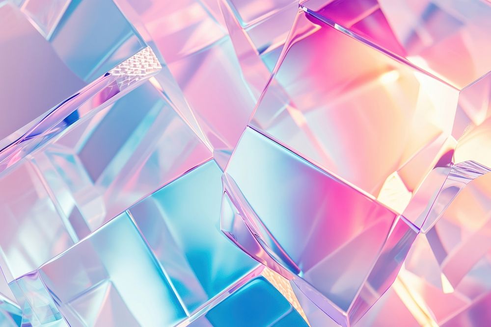 Pastel holographic backgrounds abstract crystal.