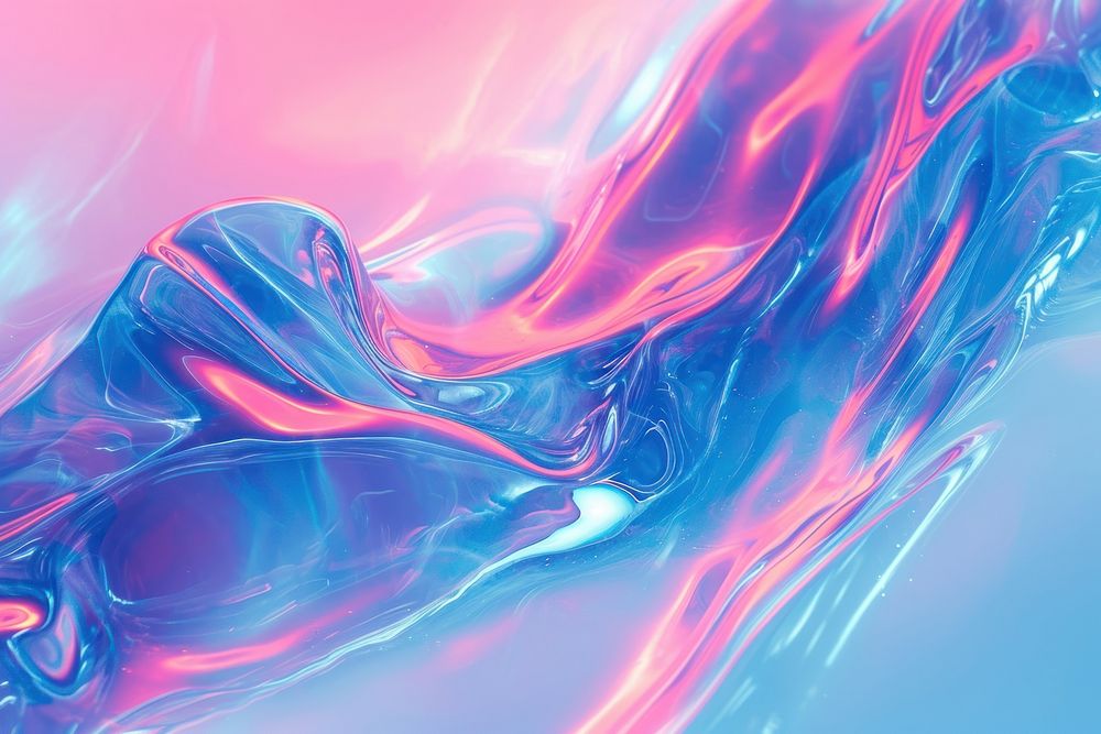 Pastel holographic wave abstract background red blue backgrounds.
