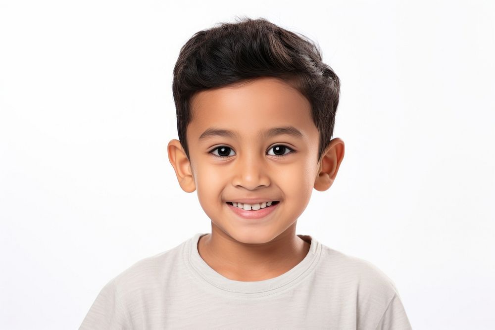 Indonesian kid portrait child smile.