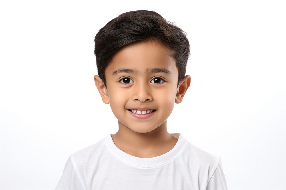 Malaysian kid portrait child smile.