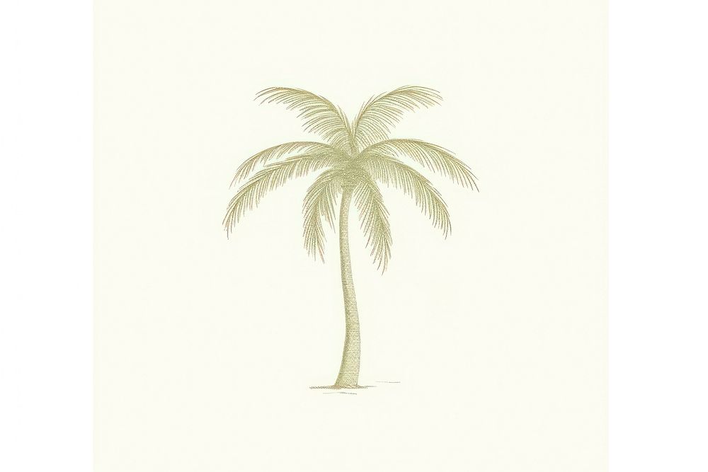 Coconut palm tree drawing sketch plant.