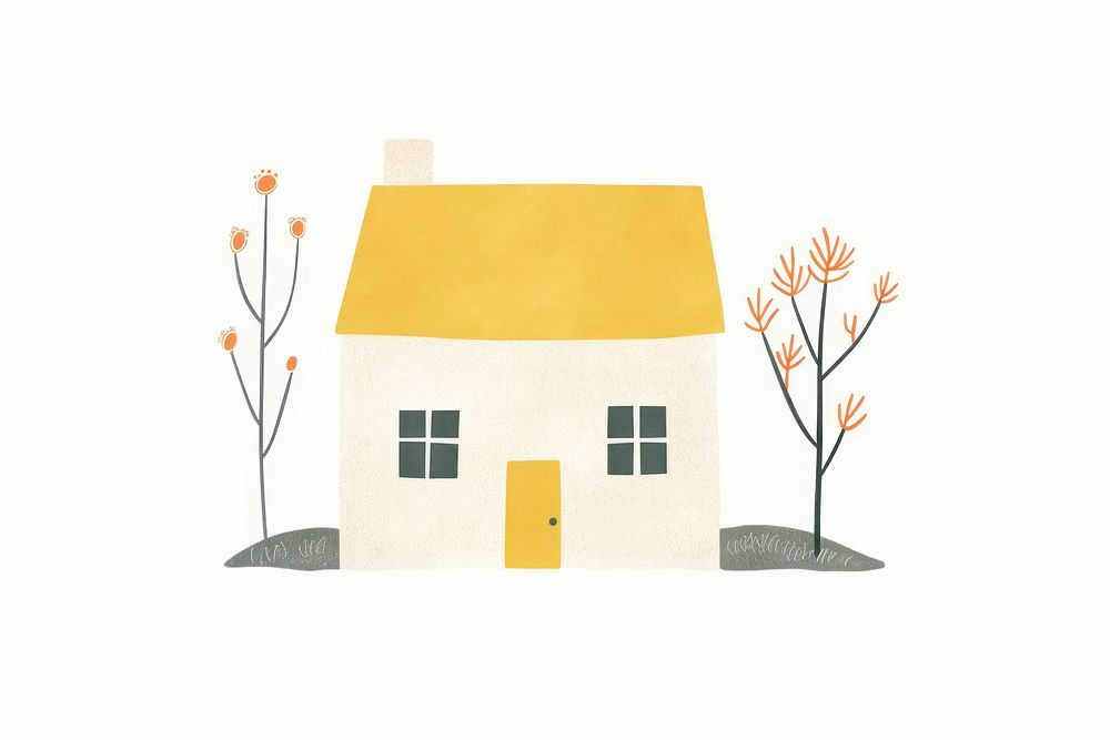 Cottage house drawing architecture building Premium Photo