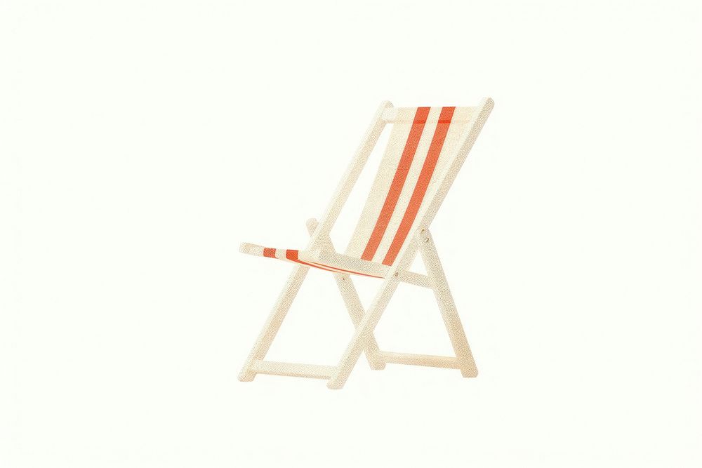 Beach chair furniture white background relaxation.