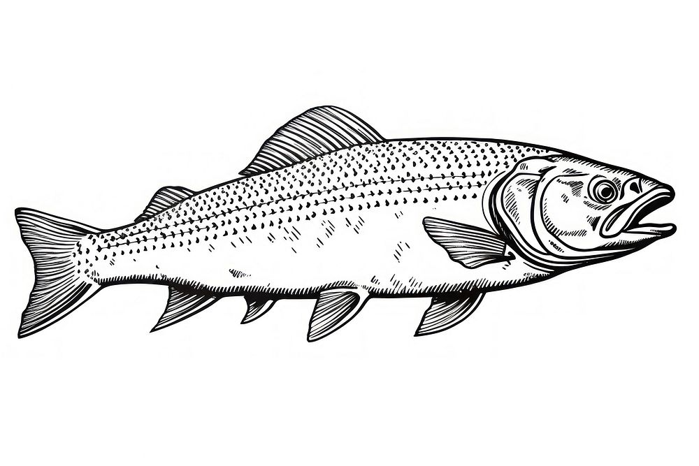 Salmon seafood animal fish. AI generated Image by rawpixel.