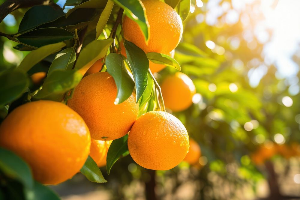 Orange grapefruit organic plant.