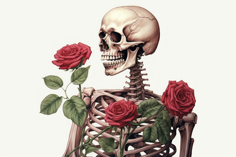 Skeleton rose skeleton flower.