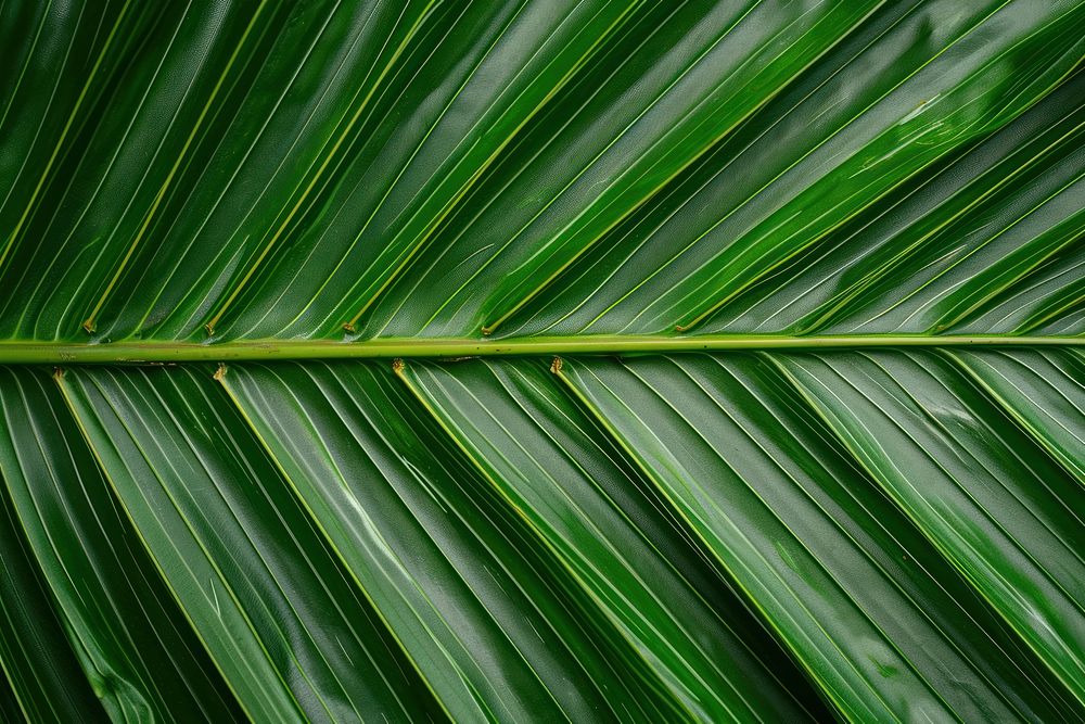 Plam leave texture green plant leaf.