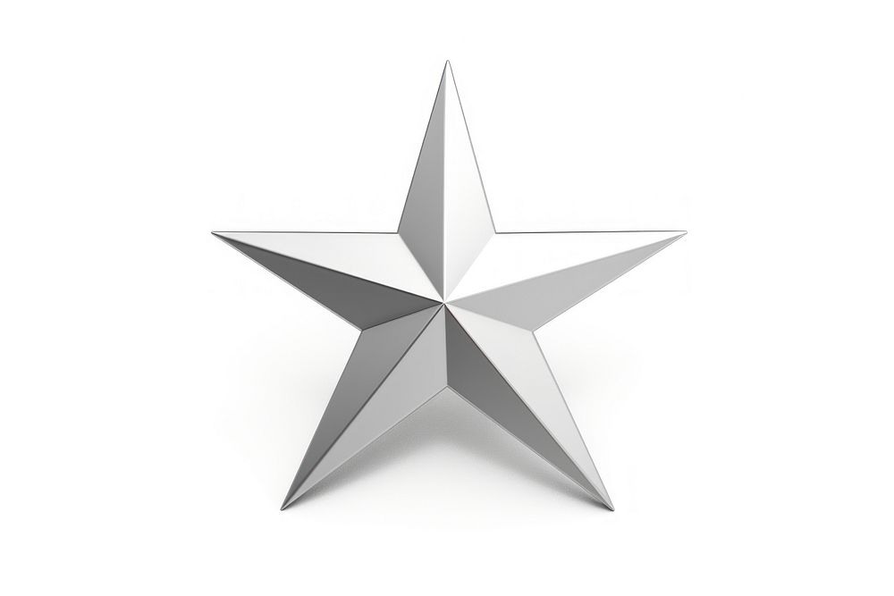Star shape element symbol white white background. AI generated Image by rawpixel.